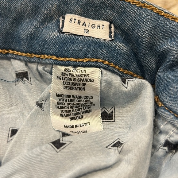 Crown & Ivy Light Blue Straight-Leg Jeans with Subtle Whiskering - Picture 7 of 11